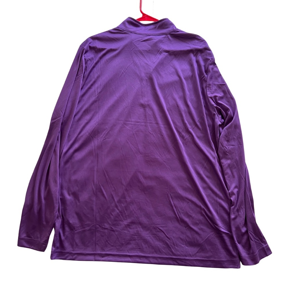 Team 365 Men’s Purple Zone Performance Quarter Zip Shirt - Picture 2 of 6